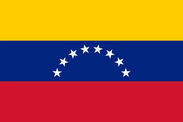 Venezuela Vlag Eenvoudige Illustratie Voor Onafhankelijkheid Dag Verkiezingen — Stockvector