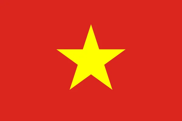Vietnam Flagga Enkel Illustration För Självständighet Dag Eller Val — Stock vektor