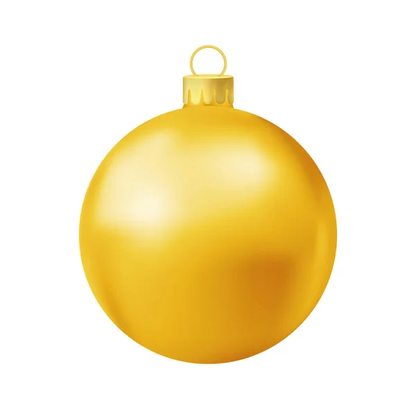 Yellow Christmas Tree Ball — Stock Vector