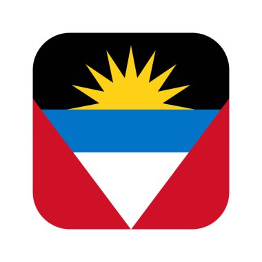 Antigua ve Barbuda bayrağı bağımsızlık günü veya seçim için basit bir illüstrasyon