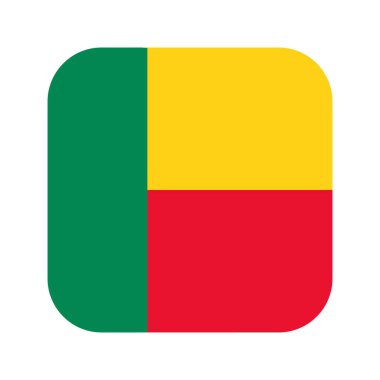 Benin bayrağı bağımsızlık günü veya seçim için basit bir illüstrasyon
