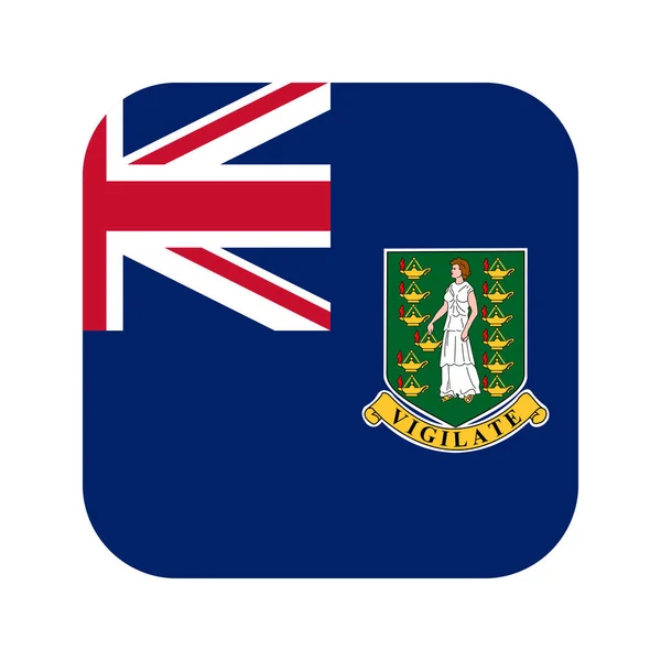 Brytyjskie Wyspy Dziewicze Flaga Prosta Ilustracja Dzień Niepodległości Lub Wyborów — Wektor stockowy