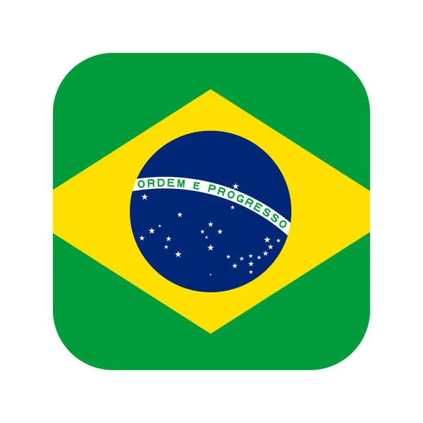 Drapeau Brésil Illustration Simple Pour Jour Indépendance Élection — Image vectorielle