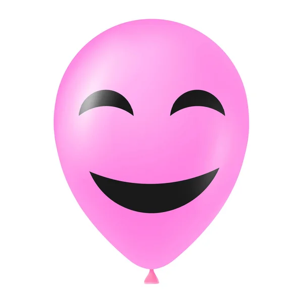 Halloween Rosa Luftballon Illustration Mit Gruseligen Und Lustigen Gesicht — Stockvektor