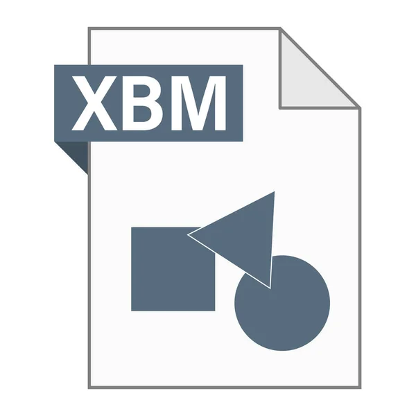 Design Plat Moderne Icône Fichier Xbm Pour Web — Image vectorielle