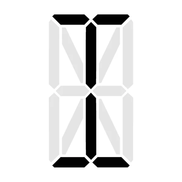Digitális Betű Vagy Szimbólum Egyszerű Illusztrációja Betű Elektronikus Ábrája — Stock Vector