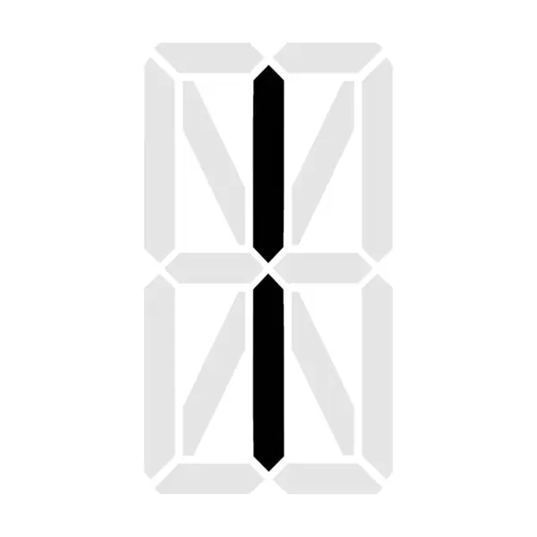 Digitális Betű Vagy Szimbólum Egyszerű Illusztrációja Betű Elektronikus Ábrája — Stock Vector