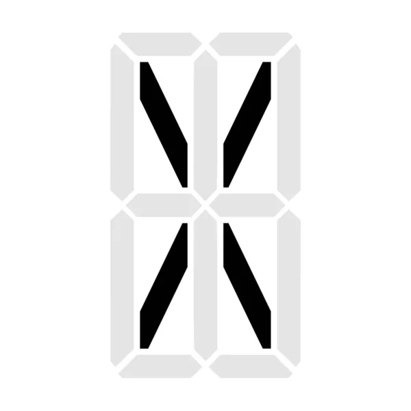 Einfache Abbildung Des Digitalen Buchstabens Oder Symbols Elektronische Buchstabenfigur — Stockvektor