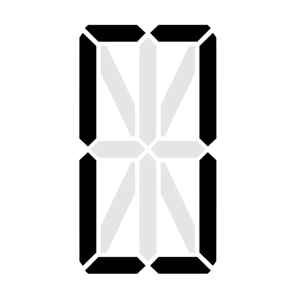 Illustration Simple Numéro Numérique Chiffre Électronique Numéro Zéro — Image vectorielle