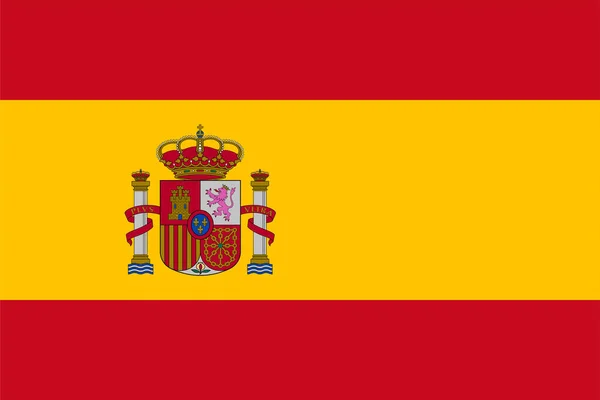 Spaniens Flagge Einfache Illustration Für Unabhängigkeitstag Oder Wahl — Stockvektor