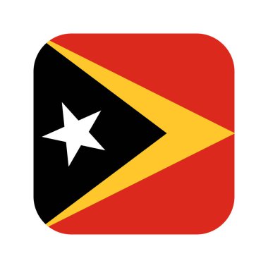 Doğu Timor bayrağı bağımsızlık günü veya seçim için basit bir illüstrasyon