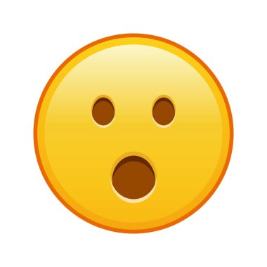 Ağzı açık bir yüz. Büyük sarı bir gülümseme.