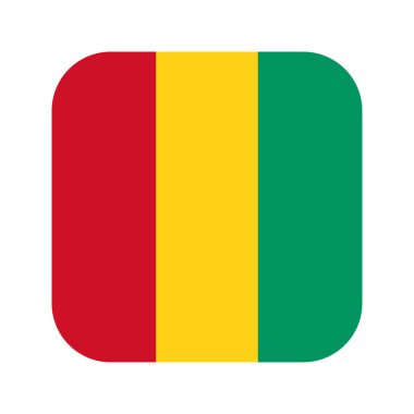 Gine bayrağı bağımsızlık günü veya seçim için basit bir illüstrasyon