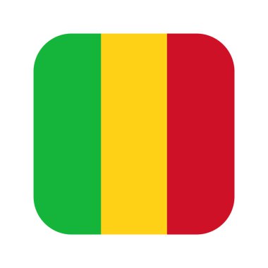 Mali bayrağı bağımsızlık günü veya seçim için basit bir illüstrasyon