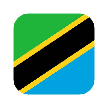 Tanzanya bayrağı bağımsızlık günü veya seçim için basit bir illüstrasyon