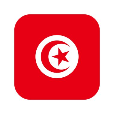 Tunus bayrağı bağımsızlık günü veya seçim için basit bir illüstrasyon