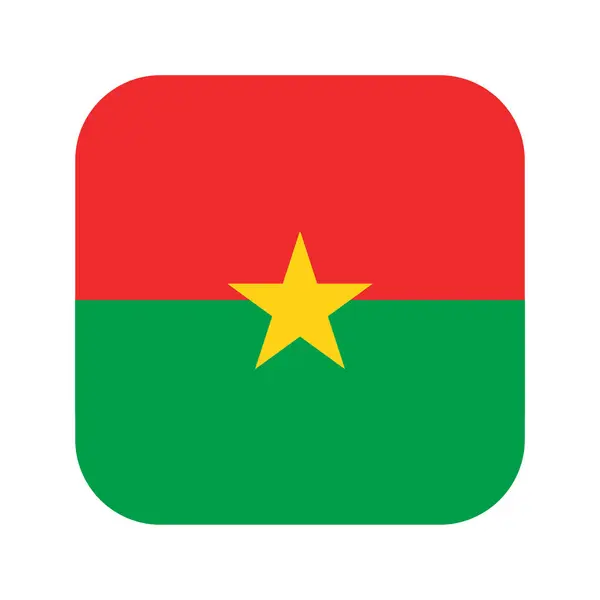 Bandeira Burkina Faso Ilustração Simples Para Dia Independência Eleição — Vetor de Stock