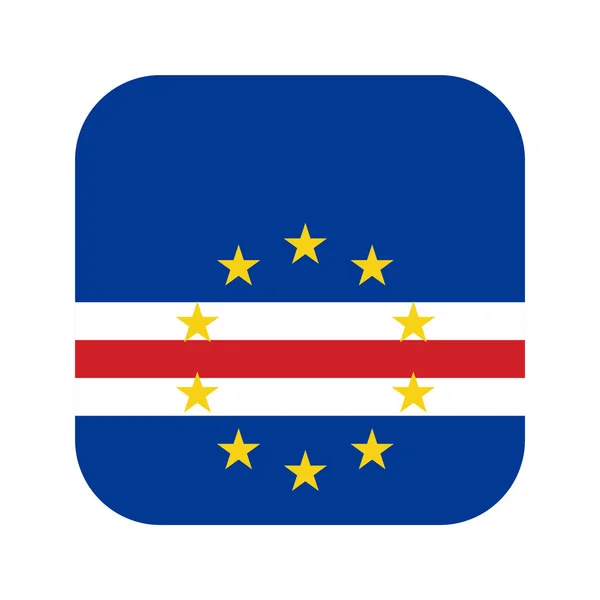 Bandeira Cabo Verde Ilustração Simples Para Dia Independência Eleição — Vetor de Stock