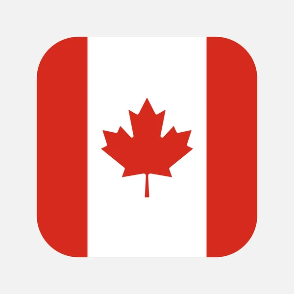 Kanada Flaga Prosta Ilustracja Dzień Niepodległości Lub Wyborów — Wektor stockowy