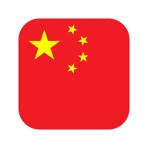 China Flagge Einfache Illustration Für Unabhängigkeitstag Oder Wahl — Stockvektor