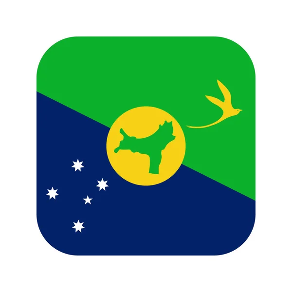 Bandeira Ilha Natal Ilustração Simples Para Dia Independência Eleição — Vetor de Stock