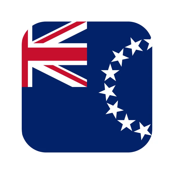 Cookovy Ostrovy Vlajka Jednoduchá Ilustrace Pro Den Nezávislosti Nebo Volby — Stockový vektor