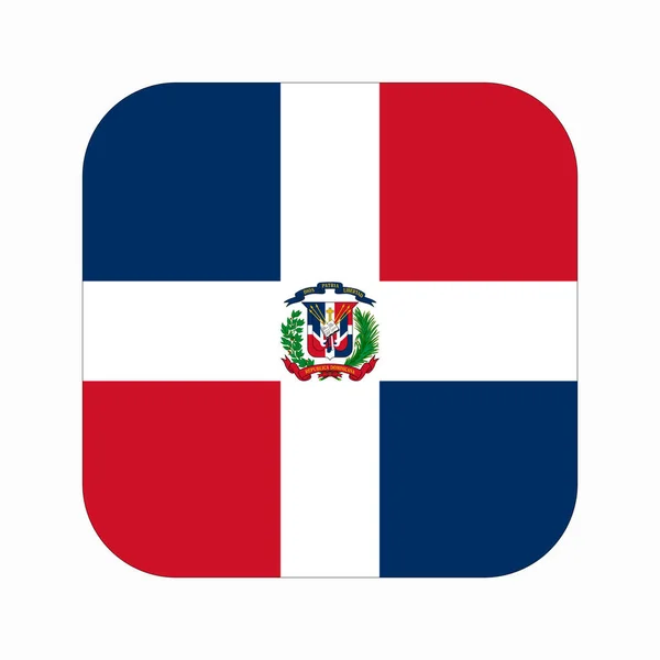 ドミニカ共和国は独立記念日や選挙のための簡単なイラストをフラグ — ストックベクタ