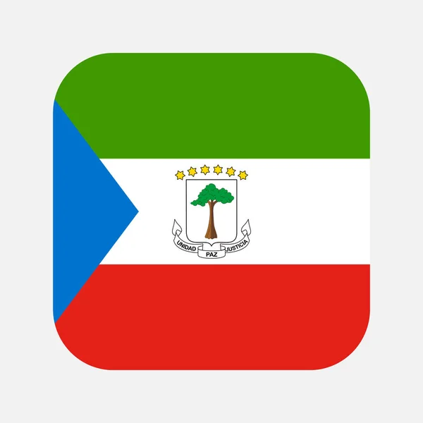 Bandeira Guiné Equatorial Ilustração Simples Para Dia Independência Eleição — Vetor de Stock