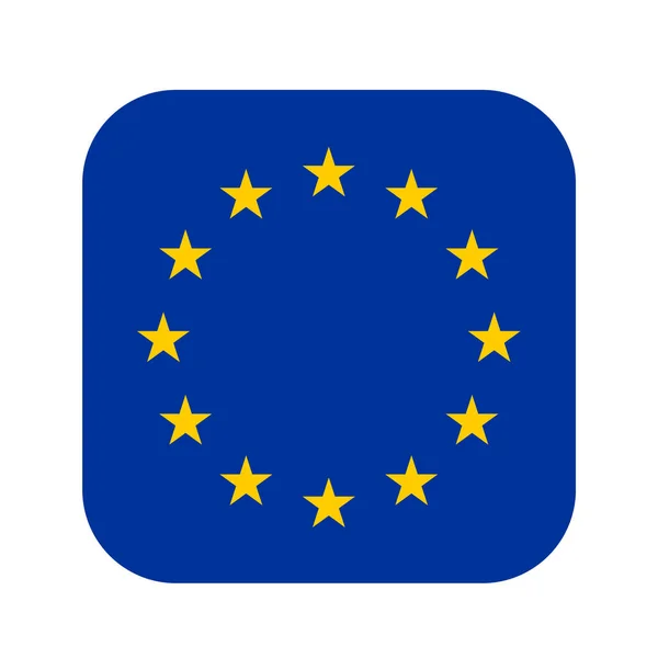 Bandeira União Europeia Com Fundo Azul Estrelas Amarelas — Vetor de Stock