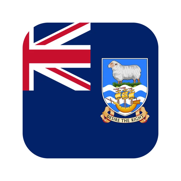 Bandera Las Islas Malvinas Ilustración Sencilla Para Día Independencia Las — Vector de stock