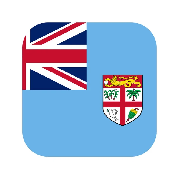 Bandera Fiyi Ilustración Simple Para Día Independencia Las Elecciones — Vector de stock