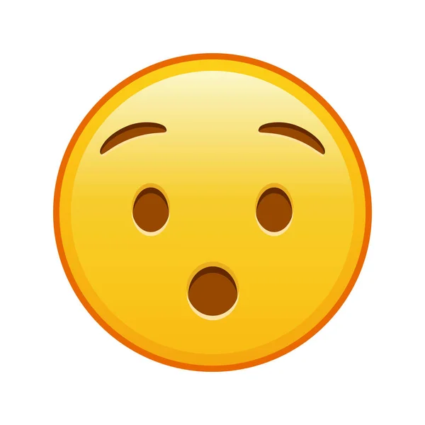 急いで顔大きなサイズの黄色 Emojidex 絵文字デックス — ストックベクタ