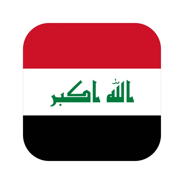 Iracka Flaga Prosta Ilustracja Dnia Niepodległości Lub Wyborów — Wektor stockowy