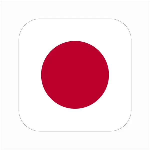Bandera Japón Ilustración Simple Para Día Independencia Las Elecciones — Vector de stock