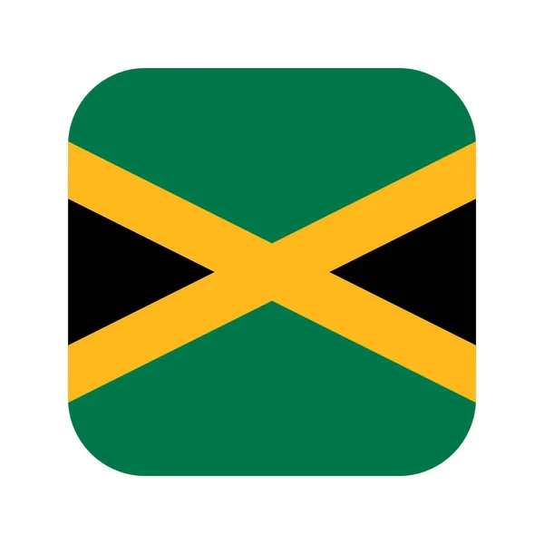 Bandeira Jamaica Ilustração Simples Para Dia Independência Eleição —  Vetores de Stock