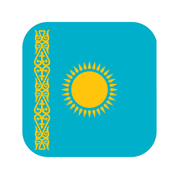 Kazakhstan flag simple illustration for independence day or election