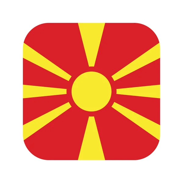 Bandeira Macedonia Ilustração Simples Para Dia Independência Eleição —  Vetores de Stock