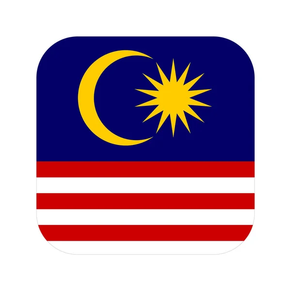 Bandera Malasia Ilustración Simple Para Día Independencia Las Elecciones — Vector de stock