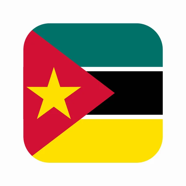 Mozambik Zászló Egyszerű Illusztráció Függetlenség Napja Vagy Választás — Stock Vector