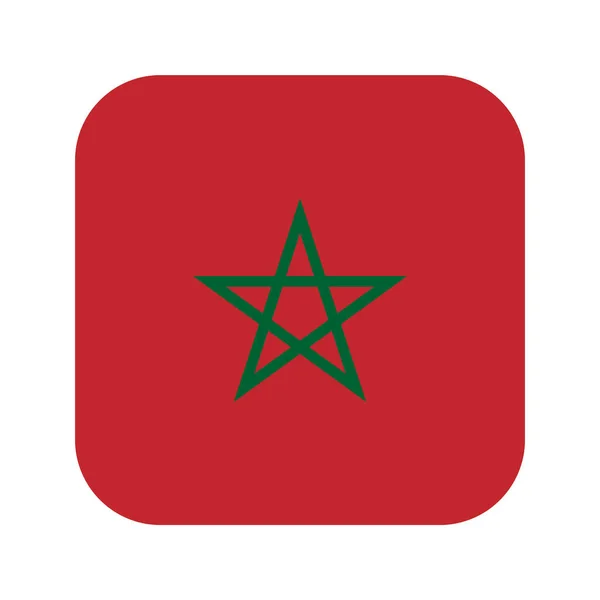 Marokko Flagge Einfache Illustration Für Unabhängigkeitstag Oder Wahlen — Stockvektor