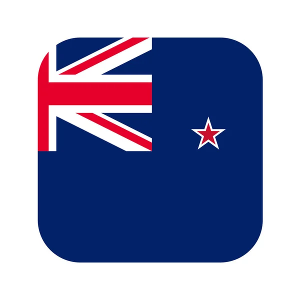 Bandeira Nova Zelândia Ilustração Simples Para Dia Independência Eleição — Vetor de Stock