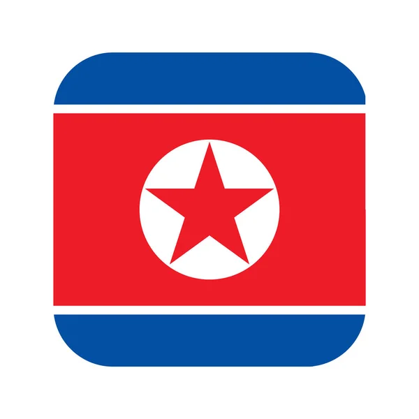Bandeira Coreia Norte Ilustração Simples Para Dia Independência Eleição — Vetor de Stock
