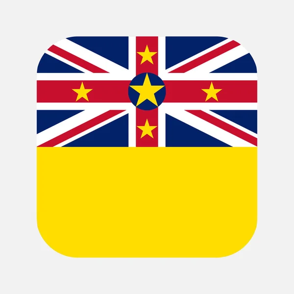 Niue Bandera Ilustración Simple Para Día Independencia Elección — Vector de stock