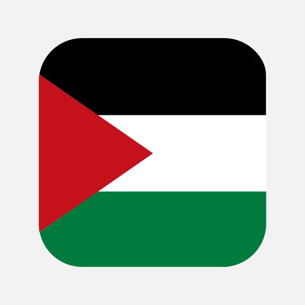 Bandeira Palestina Ilustração Simples Para Dia Independência Eleição — Vetor de Stock