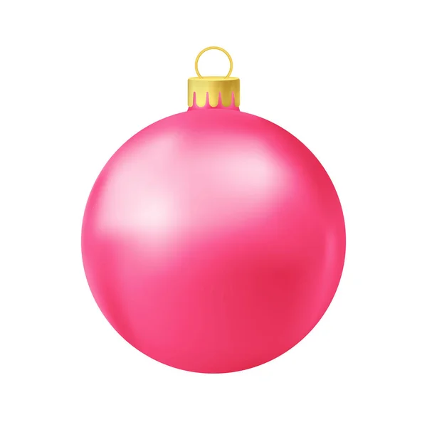 Μπάλα Ροζ Χριστουγεννιάτικο Δέντρο — Διανυσματικό Αρχείο