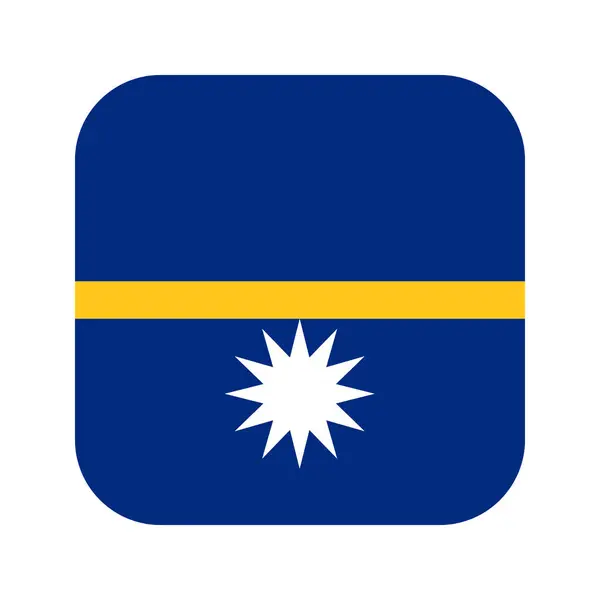 Flaga Republiki Nauru Prosta Ilustracja Dnia Niepodległości Lub Wyborów — Wektor stockowy