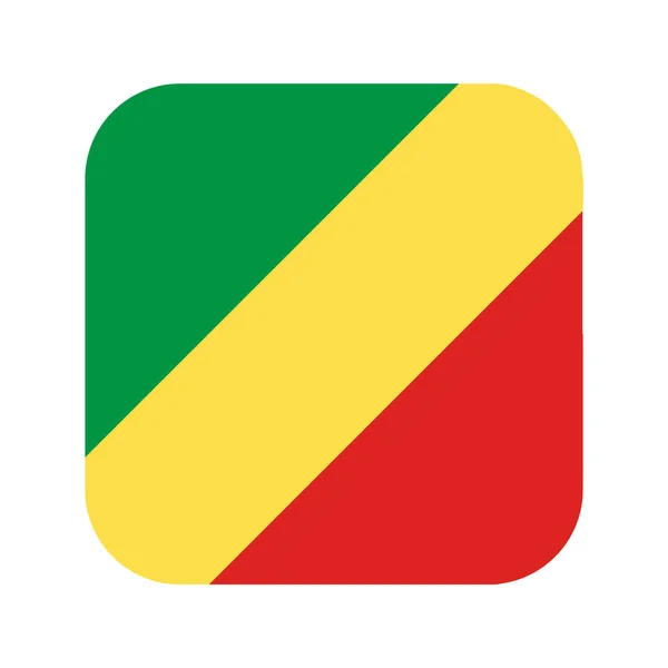 刚果共和国国旗是独立日或选举的简单例证 — 图库矢量图片
