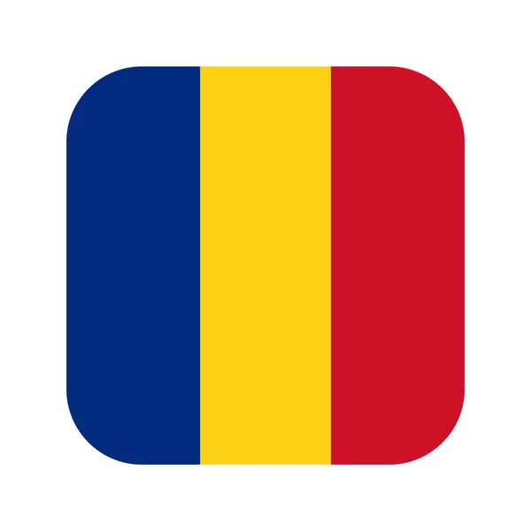Bandeira Romania Ilustração Simples Para Dia Independência Eleição —  Vetores de Stock
