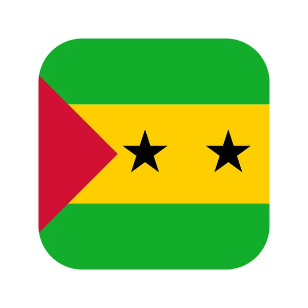 Santo Tomé Príncipe Bandera Ilustración Simple Para Día Independencia Elección — Vector de stock