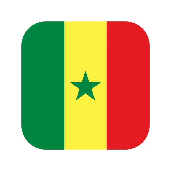 Bandiera Senegal Semplice Illustrazione Giorno Dell Indipendenza Delle Elezioni — Vettoriale Stock